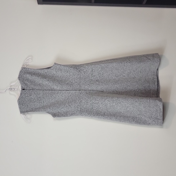 THEORY Raneid K Wool Felt Knit Light Heather Wool Sleeveless A-Line Dress - Picture 7 of 13